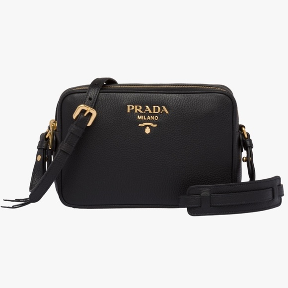 Prada, Bags, Auth Prada Nylon Black Crossbody Bag